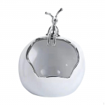 K&uuml;&uuml;liku hoiukast Loomakeraamiline skulptuur Kuju Pulmakaunistus Ehted Sitting white