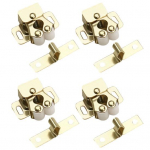 4Pcs Sturdy Door Bead Lock Fine Workmanship Corrosion-resistant Door Hardware Two-wheel Touch Beads Lock Wardrobe