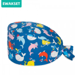 Naised mehed Scrub Cap tr&uuml;kitud Haigla p&otilde;etusm&uuml;ts Hambaarst Ilusalong Kokak&uuml;tsid 100% Puuvill Tervishoid meditsiinilised m&uuml;tsid Higipael One size