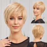 HAIRCUBE Bob Pixie Cut &scaron;okolaadipruun sirge kihiline Remy parukad juustest l&uuml;hikeste naturaalsete liimita juustest parukad naistele