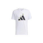 Adidas More Od Gfx Piksli Prindiga Spordi V&auml;lis&otilde;hu &Uuml;mmarguse Kaelusega L&uuml;hikeste Varrukatega T-s&auml;rk Unisex Topid Valge GN7321 M