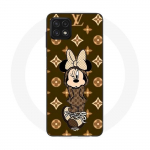 Coque Maniacase pour Samsung Galaxy A22 5G minnie Disney Lv marron