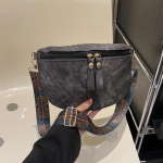 Yogodlns naiste PU-nahast v&ouml;&ouml;kotid Stiilne Hobo &uuml;hev&auml;rviline &otilde;lakott Luksuslik disainiga rinnakott Laia rihmaga mood Fanny Pack 23.5x0.5x16.5cm must
