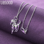 925 Pure Silver Silver Horse Ripats Kaelakee Pulma Mood Ehted 45cm