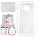apgo Ultra Clear Protective Skin Sticker for the back compatible with Sharp Aquos R8, Wrap Film, Hydrogel Film, Flexible, Soft TPU with positioning la