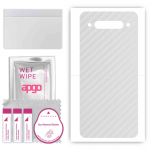 apgo Protective Skin Sticker for the back compatible with ZTE nubia Z20, Wrap Film, Foil, Vinyl - Pattern Transparent Carbon