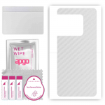 apgo Protective Skin Sticker for the back compatible with OnePlus 10 Pro Extreme Edition, Wrap Film, Foil, Vinyl - Pattern Transparent Carbon