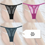 3 tk/komplekt Pitsist G-stringiga alusp&uuml;ksid Naiste stringid Lillelised alusp&uuml;ksid S-XL Femme t&uuml;drukute aluspesu l&auml;bipaistev pesu S