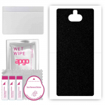 apgo Protective Skin Sticker for the back compatible with Sony Xperia 10, Wrap Film, Foil, Vinyl - Pattern Matte Black