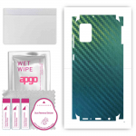 apgo Protective Skin Sticker for the back+sides compatible with Samsung Galaxy A31, Full Wrap Film, Foil, Vinyl - Pattern Carbon Chameleon CAKA1