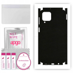 apgo Protective Skin Sticker for the back+sides compatible with Samsung Galaxy M62, Full Wrap Film, Foil, Vinyl - Pattern Matrix