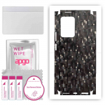 apgo Protective Skin Sticker for the back+sides compatible with Xiaomi 11T, Full Wrap Film, Foil, Vinyl - Pattern Carbon Black Pixel