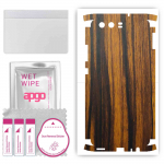 apgo Protective Skin Sticker for the back+sides compatible with Huawei P10, Full Wrap Film, Foil, Vinyl - Pattern Tigerwood