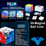 Huameng YS3M 20 Magnetiline Pallis&uuml;damik Maglev Maagiline Kuubik UV 3x3 Kiiruskuubik Professionaalne 3&times;3 Kiirusm&otilde;istatus M&auml;nguasjad 3x3x3 Cubo Magico