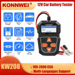 KONNWEI KW208 12V Car Battery Tester 100 to 2000CCA Cranking Charging Circut Tester Battery Analyzer 12 Volts Battery Tools must
