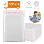 50 tk mullpostitajad, polsterdatud &uuml;mbrikud, vooderdatud pol&uuml;st&uuml;reenpostitus, valge valge