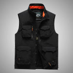 Meeste mitmetaskuline meeste vest suvine &otilde;huke kalastusvest vabaaja vest 6XL must