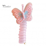 Laste juuksen&ouml;&ouml;r liblikas sisekujundus Telefoni m&auml;his sile multikas disain korduvkasutatav hobusesabahoidja k&otilde;rge elastsusega t&uuml;drukute juuksepael juuste kujundamise t&ouml;&ouml;riist roosa