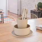 Wheats Straw Dinnerware Set Cutlery Easy to Clean Unbreakable Sturdy Utensils
