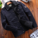 &Otilde;ues vaba aeg S&uuml;gisjope Meeste Mantel vabaaja Parka Meeste Moodne jakk Meeste Talvine Pluss Velvet Riided Meeste L