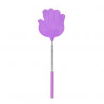 Fly Swatter Retractable Long Handle Palm Shape Heavy Duty Wide Fine Mesh lilla