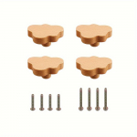 4/8 tk Bohemian kummutinupud naturaalsest p&ouml;&ouml;gipuidust sahtlinupud pilvekujulised puidust kummutid kahe erineva suurusega kruviga 4pcs