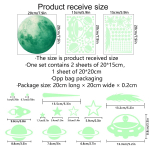 Helendavad Kuu T&auml;hed Lastetoa Seinakleebis Beebi Lastetuba Kodu Dekoratsioon Seinakleebis Pimedas Helendav Magamistoa Lagi Helendav Kleebis