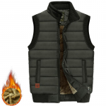 Meeste jope varrukateta vest Talvine meeste fliisist sooja vestiga mantlid XXXXXL roheline