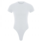 Meeste &uuml;hes t&uuml;kis stringid Body, l&uuml;hikeste varrukatega n&ouml;&ouml;biga jalgevahe s&auml;rk Trikood Snappies Rompers Jumpsuit L valge