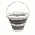 Kokkupandav &auml;mber k&auml;epidemega, Puhastus&auml;mber Kokkupandav &auml;mber majapidamiskasutuseks, Autopesu&auml;mber Kaasaskantav v&auml;ike plast&auml;mber 10L hall v&auml;rv