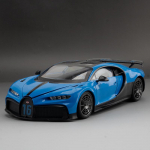1/18 Bugatti Chiron PUR SPORT sulamist spordimudel Diecasts Metal Racing Super Car Model Simulation Heli ja valguse Lastele M&auml;nguasjad Kingitus sinine