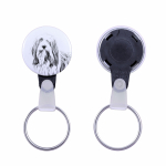 Bearded Collie, Highland Collie, Mountain Collie - keychain with a dog portrait, pendant with the brand's own Art-Dog graphics