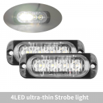 4 LED-vilguga k&uuml;lgmine hoiatustuli Strobe iluv&otilde;re vilkuv valgusriba Auto veoauto majakas merevaigukollane kollane valge valgusfoor 12V&ndash;24V