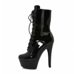 14cm Tantsukingad Seksikad Saapad &Ouml;&ouml;klubi Esinemine Postitantsukingad Modell Catwalk Pluss Suurus 35 must