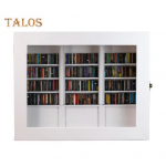 &Auml;revuse leevendamine Mini raamaturiiul Realistlik miniatuurne raamaturiiuli kaunistus 300 tk mini raamatuga Puidust simuleeritud mini raamaturiiul raamatus&otilde;pradele Kodu kontor valge