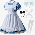 T&uuml;drukute kost&uuml;&uuml;m Alice Lolita neiu kost&uuml;&uuml;m cosplay Cosplay Lolita 4XL