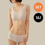 Skinny Five Sheer rinnahoidja ja alusp&uuml;kste orgaaniline erikomplekt (Nahakomplekt/must komplekt) (Black) Bra M/Panties S