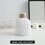 1 tk plastist lillevaas, purunematud vaasid Loov kodukaunistus pulmapeo festivaliks Vase (no flowers) valge