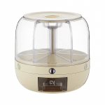 Toidujaoturid &Otilde;hukindel teravilja toidukonteinerite kast 360 &deg; Kraadine P&ouml;&ouml;rleva suletud riisi &auml;mber Majapidamises kasutatava teravilja ladustamise teravilja mahuti paak beež