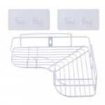 Rauast vannitoariiul du&scaron;&scaron; seinakinnitus &scaron;ampoonihoidik koos iminapaga, puurimata k&ouml;&ouml;k hoiuruum Vannitoa tarvikud valge