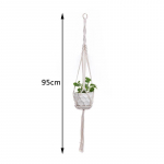 1 tk Mitmeotstarbeline puuvillane k&ouml;is taimede riidepuu Aiatarbed K&auml;sitsi kootud beež seinakaunistus Lillealuse korv Euroopa stiilis taimede riputuskorv