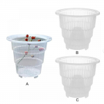&Uuml;mmargune l&auml;bipaistev plastikust aukudega orhideepott L&auml;bipaistev lillepott sukulendid 15cm One Size