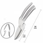 K&otilde;ik terasest integreeritud multifunktsionaalne kalamustriline k&auml;epide V&otilde;imas k&ouml;&ouml;k kana luu k&auml;&auml;rid eemaldatav terav l&otilde;ikur kodu jaoks h&otilde;be