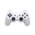 Manette sans fil Bluetooth &agrave; double choc pour Sony PS3 (blanc)