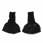 Lolita Lace Bowknot kindad Y2K s&otilde;rmedeta gooti talvine soe p&auml;ikesekaitse varrukas vale varrukas kindad naiste JK riiete aksessuaarid One Size valge
