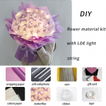 Isetehtud liblikate ja lillede kimp k&auml;sitsi valmistatud liblikate kimp LED-valgusketiga emadep&auml;eva kingitused pulmade s&uuml;nnip&auml;evapeo dekoratsioon kosimine