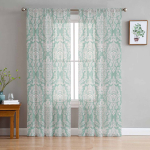 Etnilise stiiliga Retro lilleline L&auml;his-Ida stiilis l&auml;bipaistvad kardinad Moodne t&uuml;llkardin elutuppa magamistuppa Voil&otilde;l&otilde;ngast kardinad W135 x H114cm gray