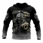 Superlahe mehaaniline &otilde;llepiljardi kolju meeste kapuutsiga dressipluus 3D-printimise mood s&uuml;gis-talve vabaaja jope unisex &uuml;lisuur S