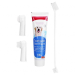 1 komplekt koera hambahari, pehmete harjastega ergonoomilise k&auml;epidemega toidukvaliteediga ohutu koostisained koera hambahari