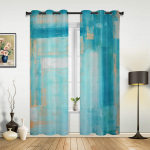 Abstraktne &otilde;limaal K&auml;sitsi maalitud Vintage Kardinad Magamistuppa Elutuppa Draperiidid K&ouml;&ouml;ki Lastetuppa Aknakardin Kodukujundus 107W x 160H(cm) x2